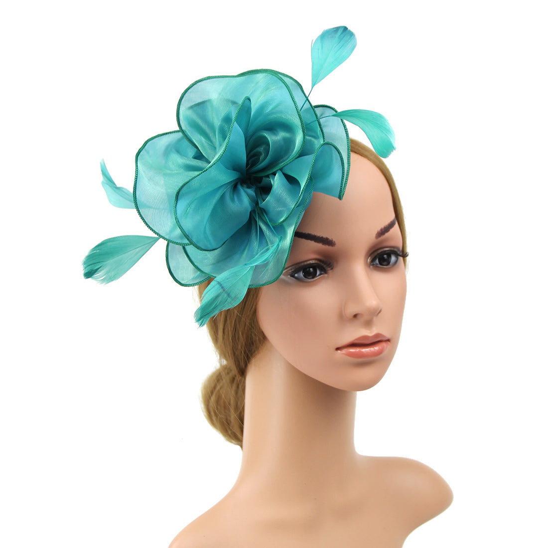 Organza and Feather Top Hair Band