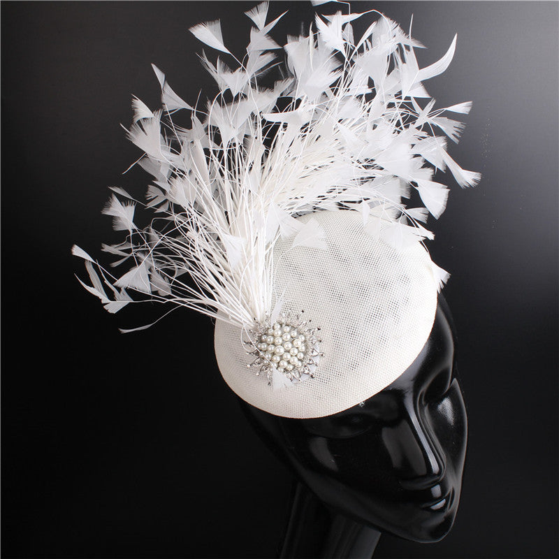 Round Derby with Feathers and Brooch
