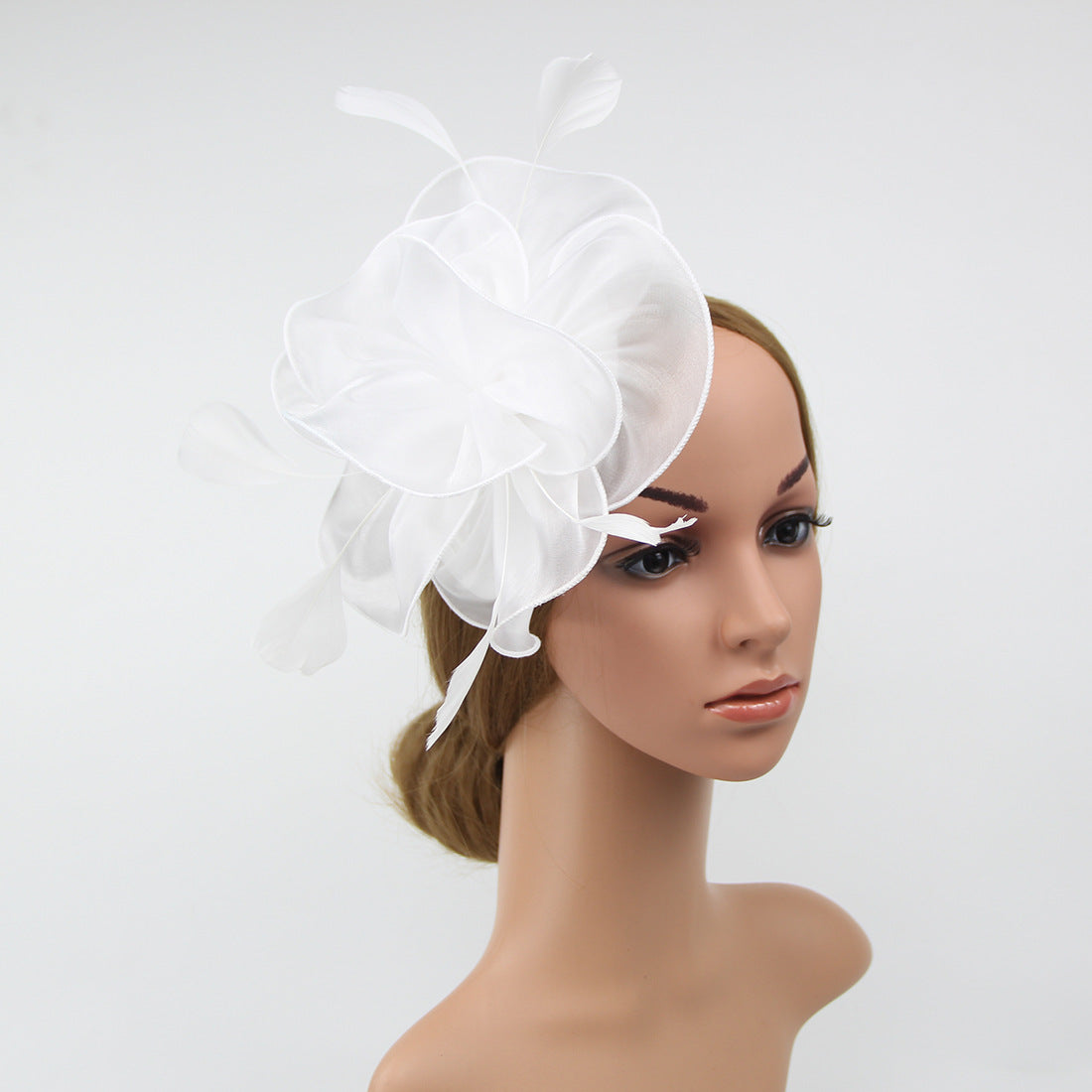 Organza and Feather Top Hair Band