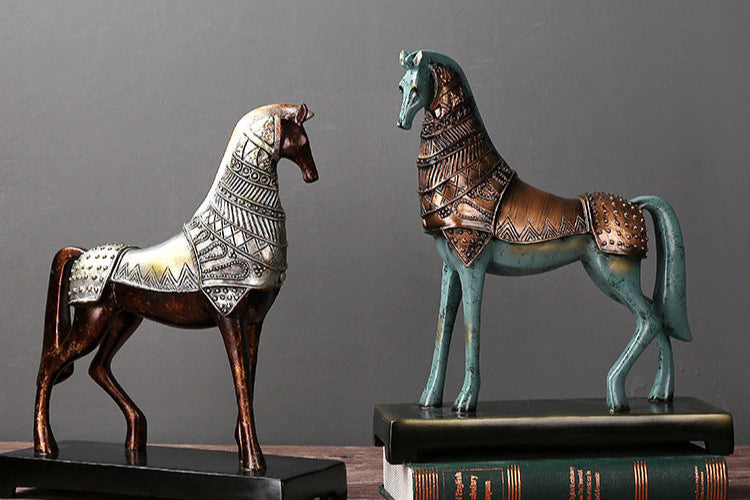interior decoratiom sculpture horse bronze