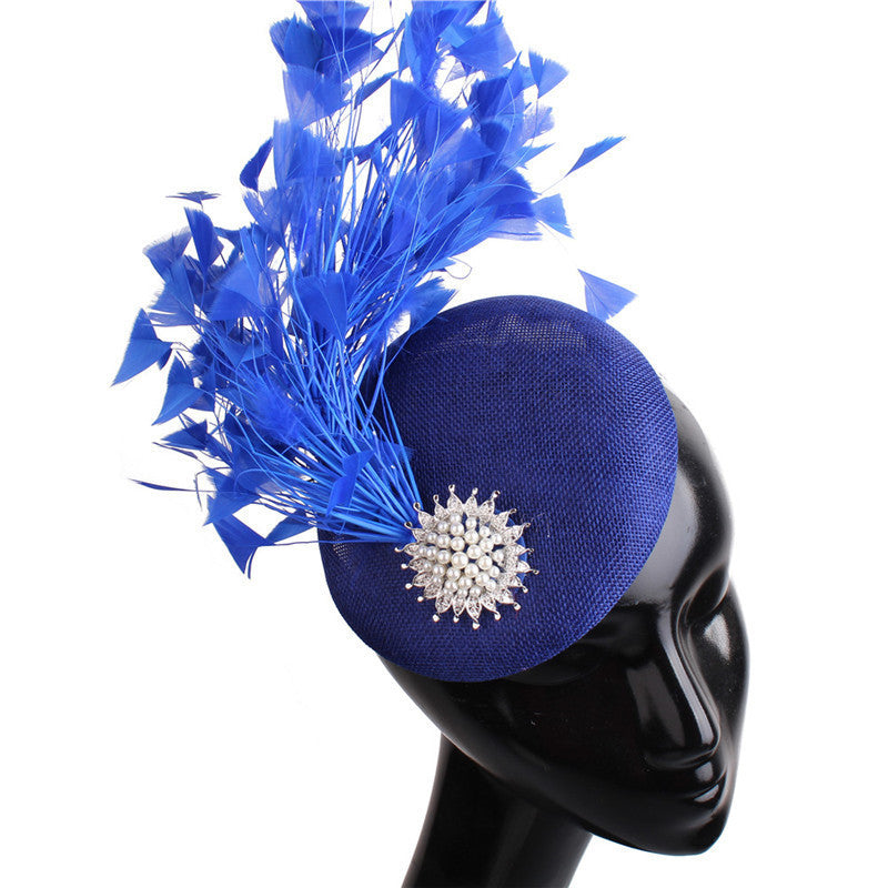 Round Derby with Feathers and Brooch