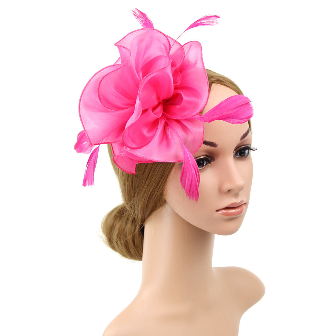 Organza and Feather Top Hair Band