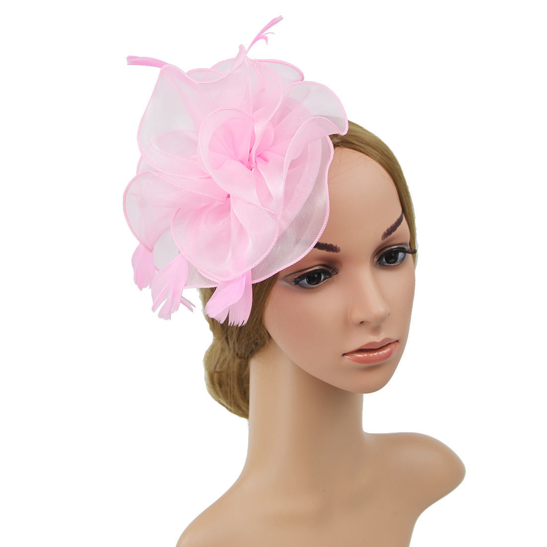 Organza and Feather Top Hair Band
