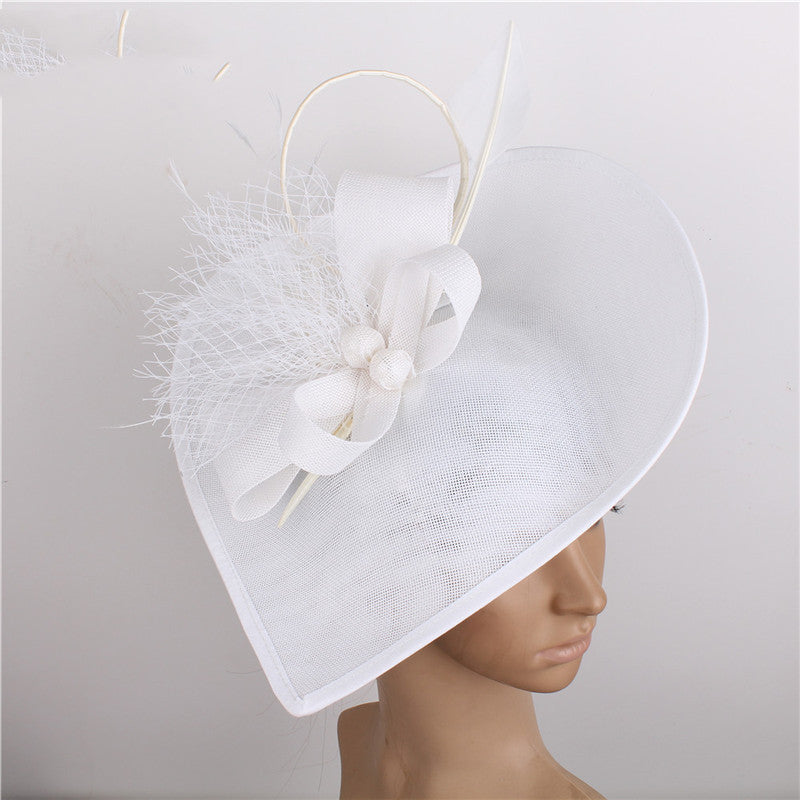 Petal shaped Derby Hat with abstract arrangement