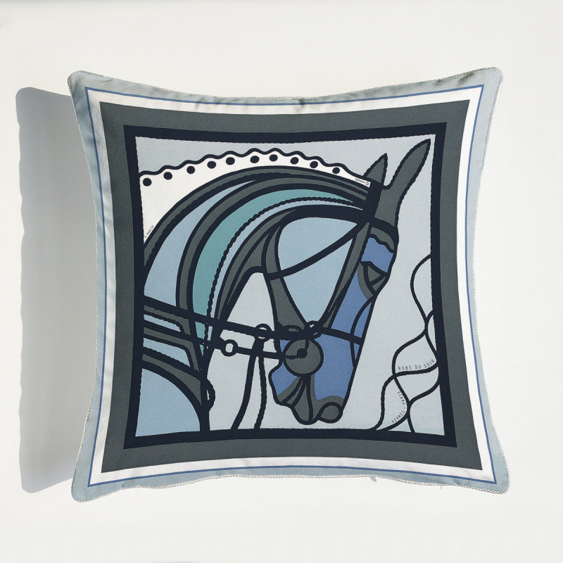 Luxury Horse Portrait Cushion Cover