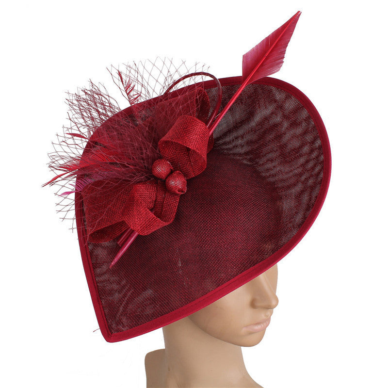 Petal shaped Derby Hat with abstract arrangement