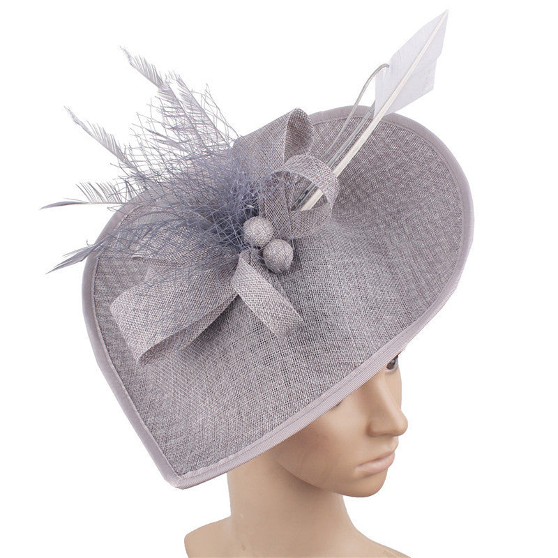 Petal shaped Derby Hat with abstract arrangement