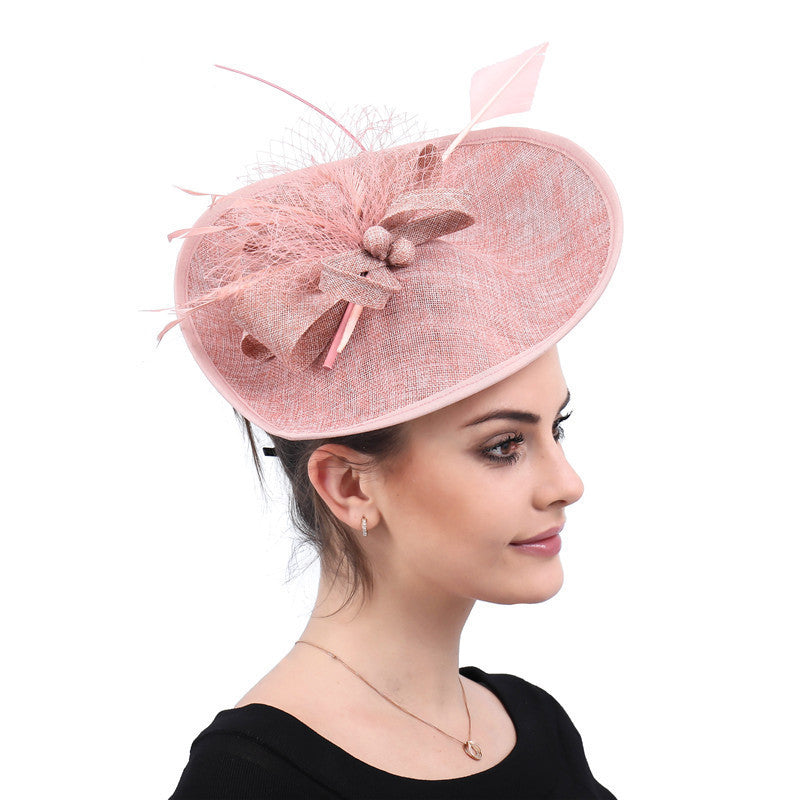 Petal shaped Derby Hat with abstract arrangement