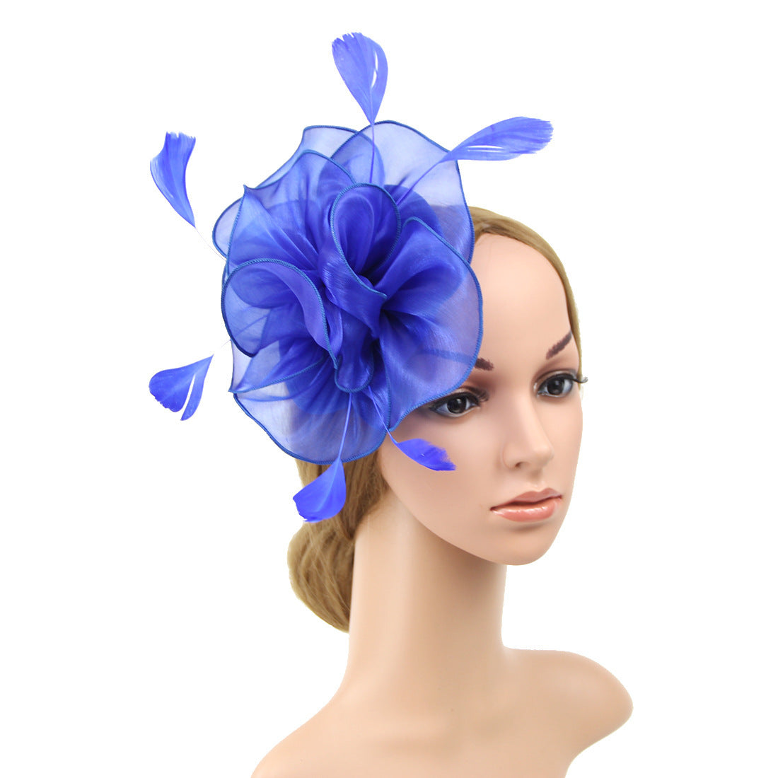 Organza and Feather Top Hair Band