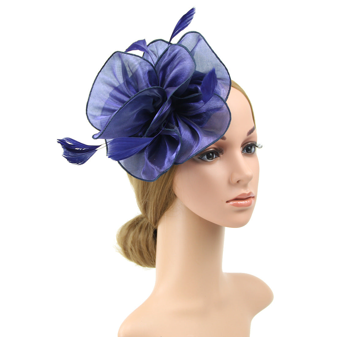 Organza and Feather Top Hair Band