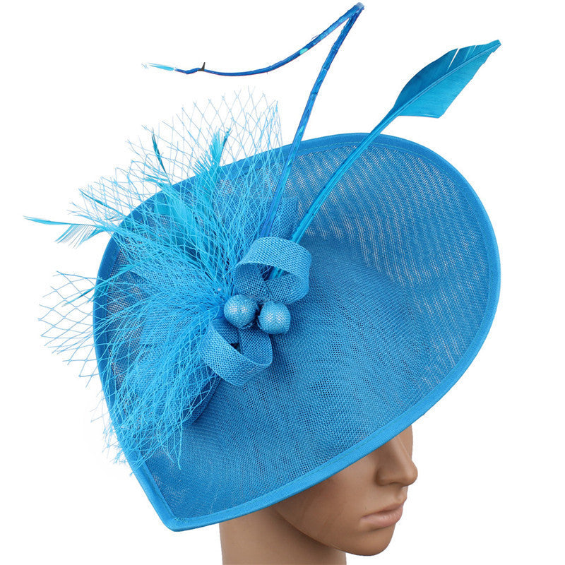 Petal shaped Derby Hat with abstract arrangement