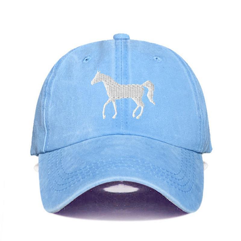 Vintage Cotton Horse Embroidery Baseball Cap