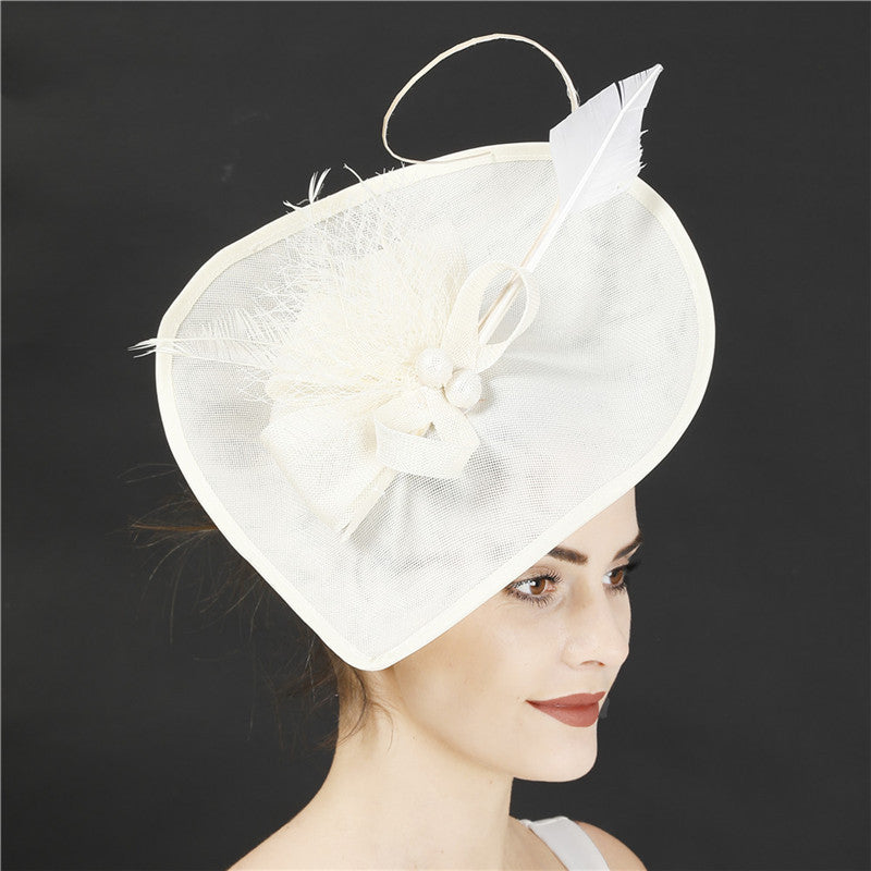 Petal shaped Derby Hat with abstract arrangement