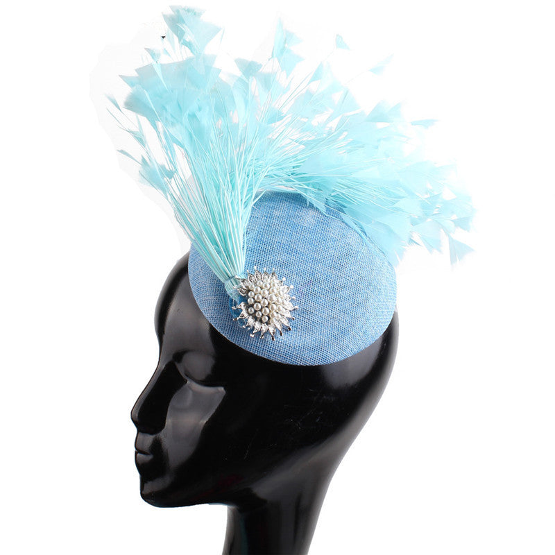 Round Derby with Feathers and Brooch