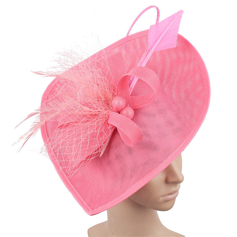 Petal shaped Derby Hat with abstract arrangement
