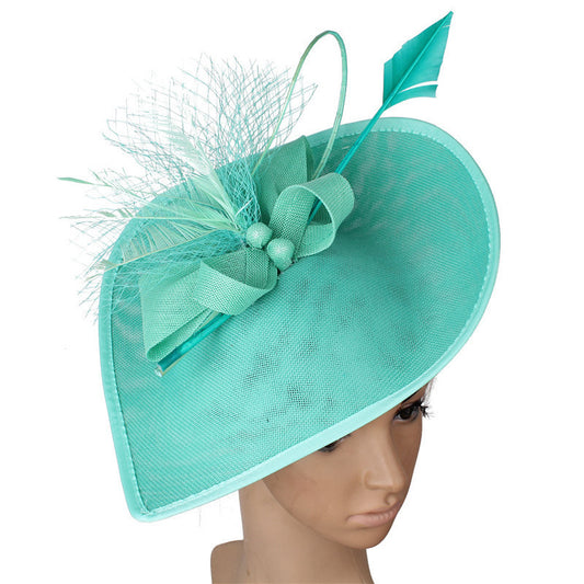 Petal shaped Derby Hat with abstract arrangement
