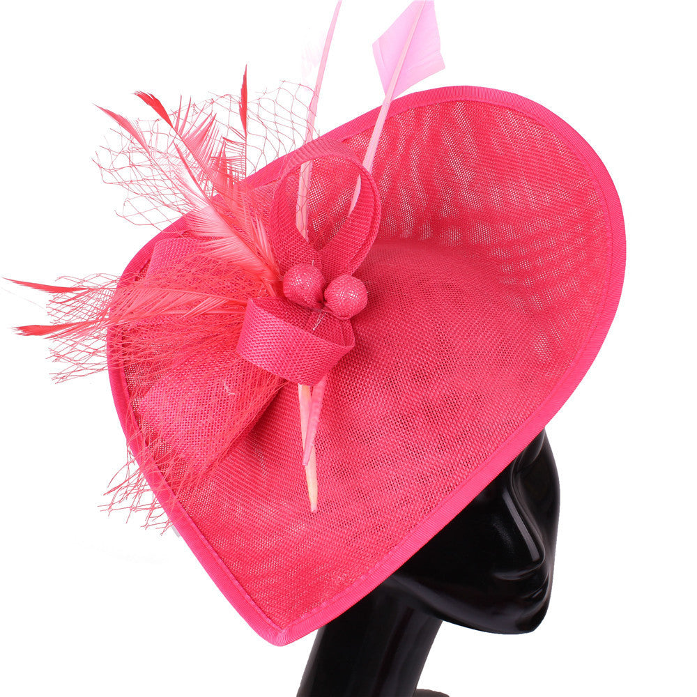 Petal shaped Derby Hat with abstract arrangement
