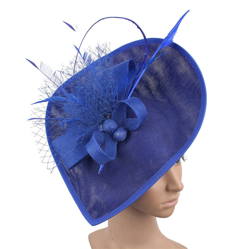 Petal shaped Derby Hat with abstract arrangement