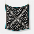 Small Square Horse Silk Scarf