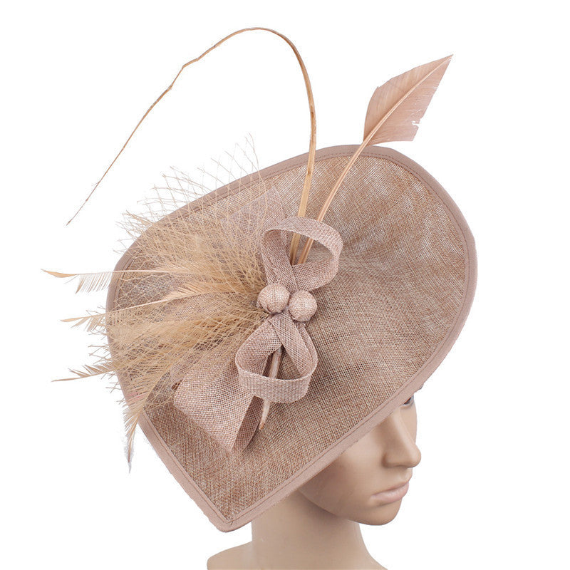 Petal shaped Derby Hat with abstract arrangement